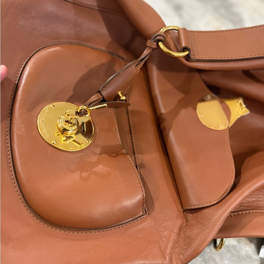 Like new The Ralph Lauren Collection Ricky large hobo bag calfskin leather - Picture 15 of 16